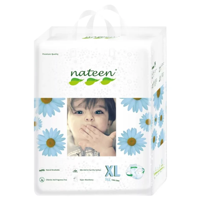Scutece ecofriendly Nateen Nr.5 12-25 kg 56 buc.